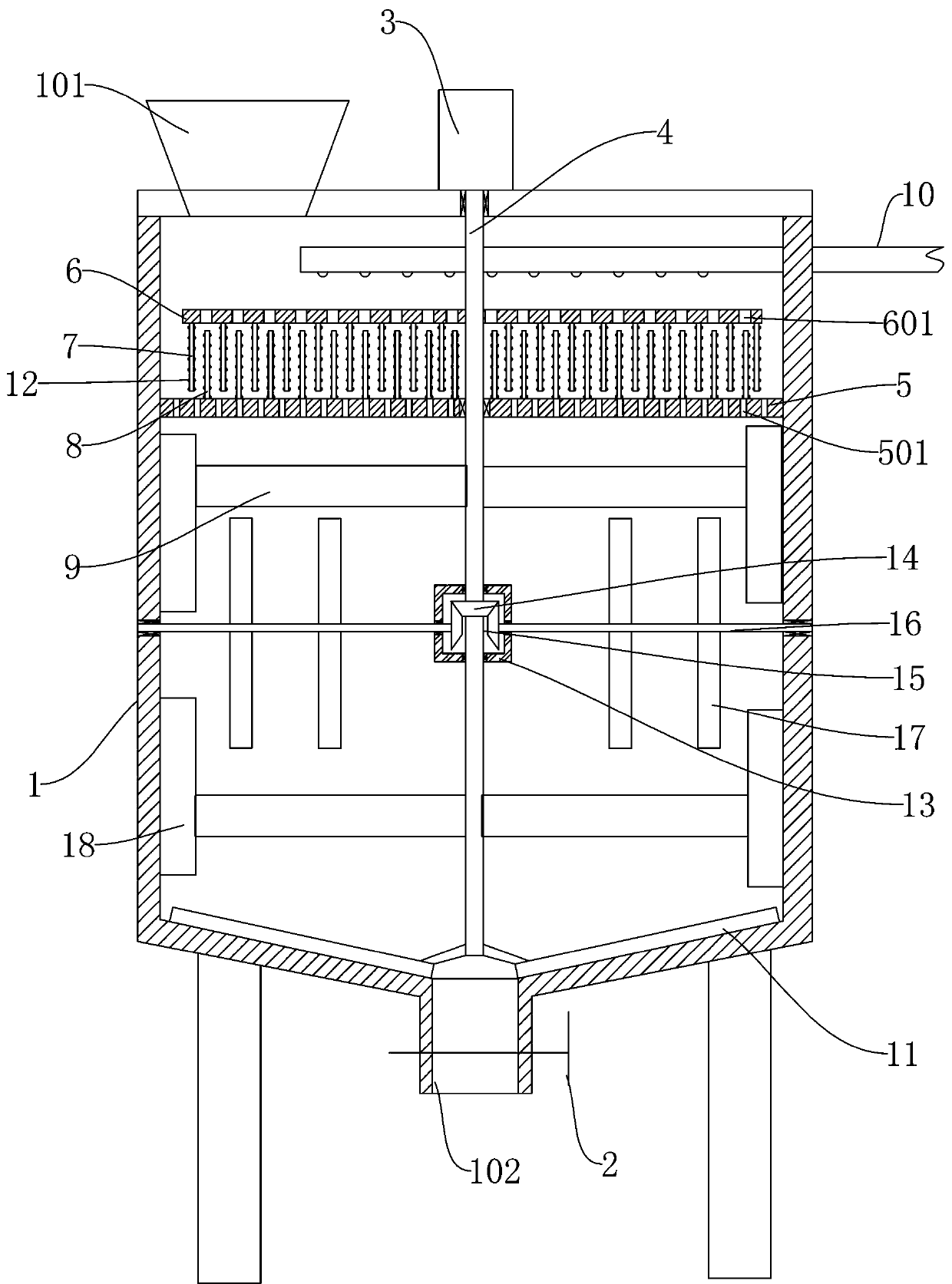 Putty stirring device for buildings