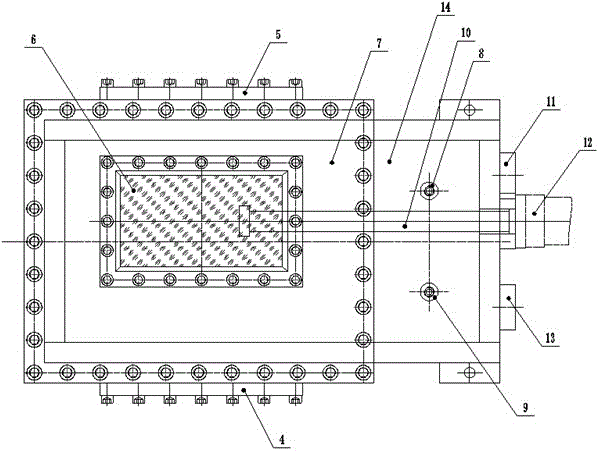 Submerging jet flow testing box and testing method