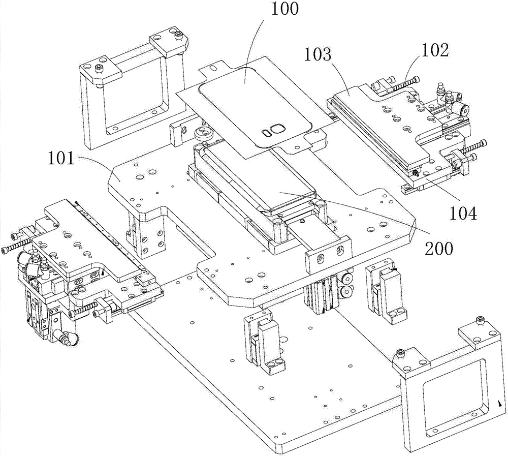 High-precision and automatic curved surface adhering device