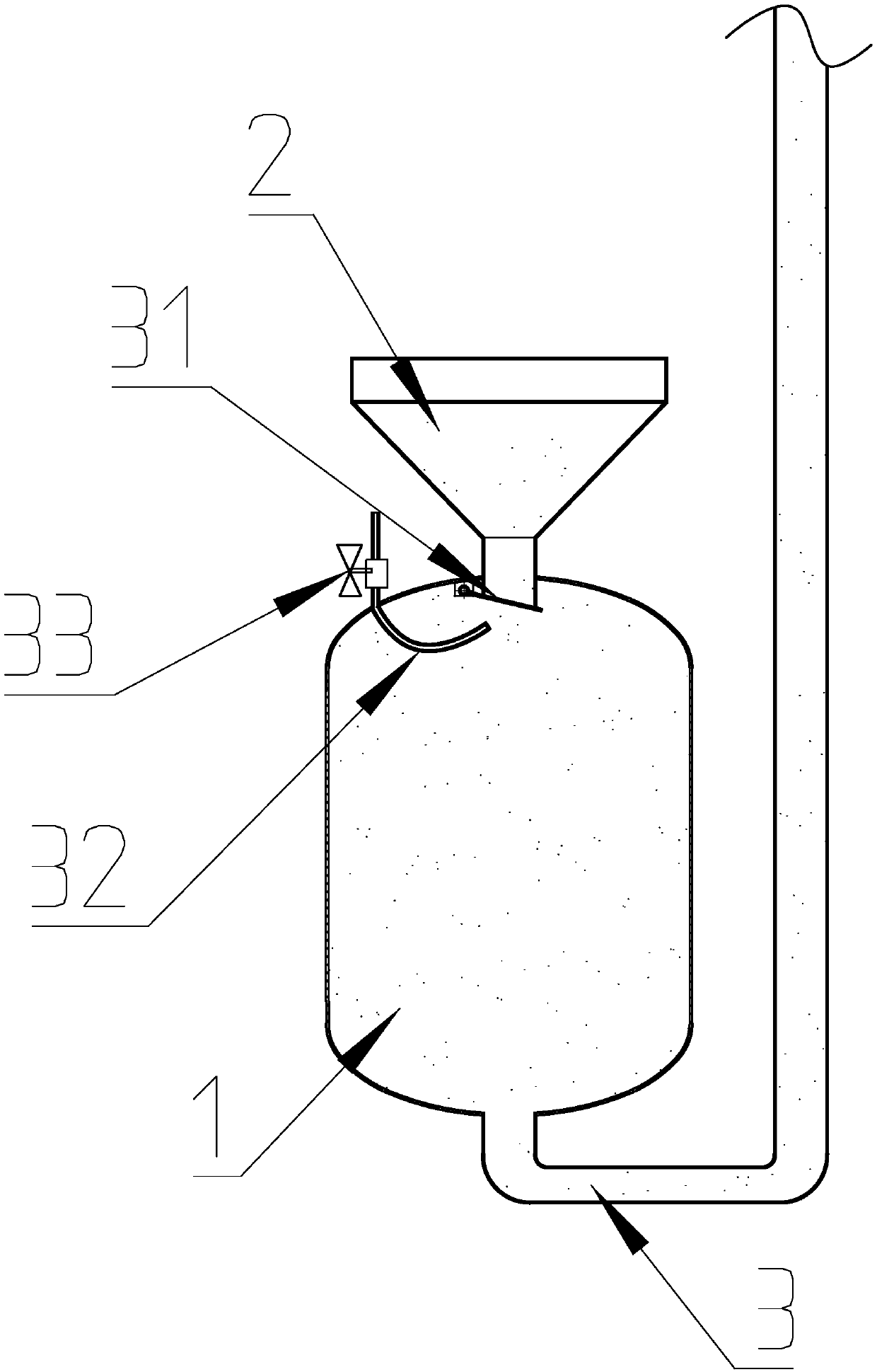 Automatic sand pressure-feeding device