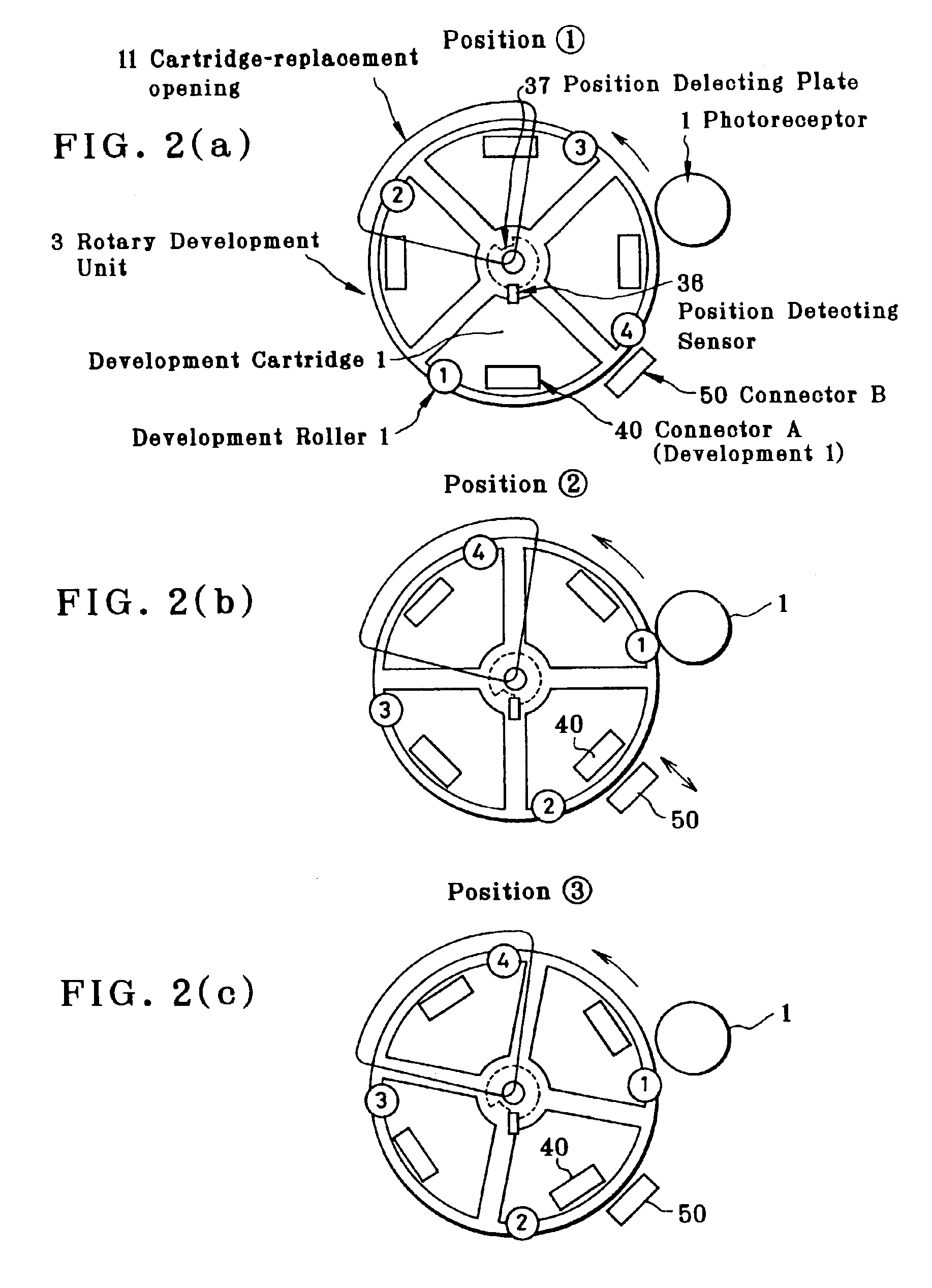 Connector having a built-in memory IC mounted on a development cartridge