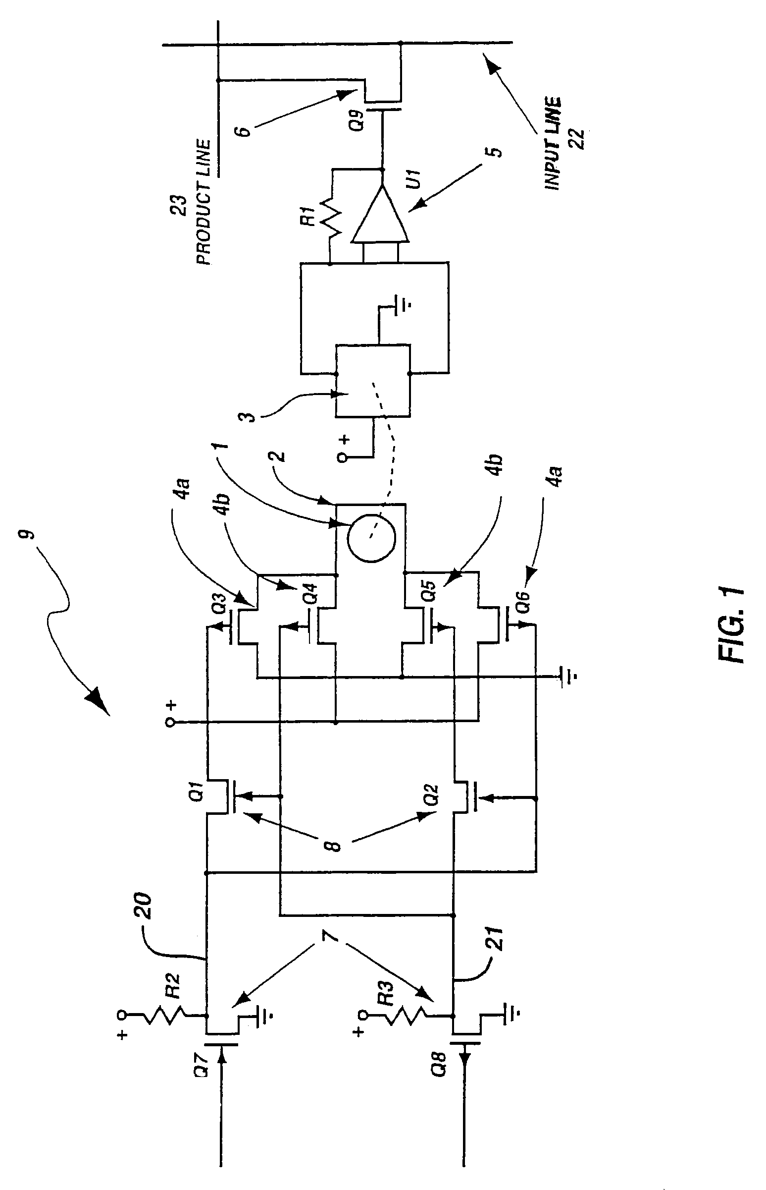 Programmable array logic circuit employing non-volatile ferromagnetic memory cells