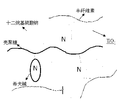 Preparation method and application of hemicellulose/chitosan/nano TiO2 hybrid material