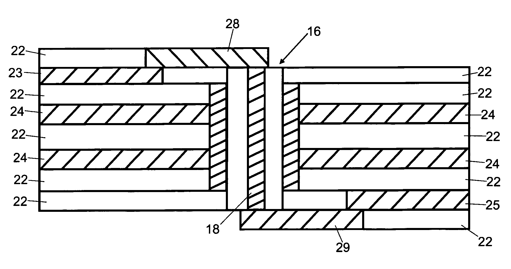 Method for fabricating a printed circuit board having a coaxial via