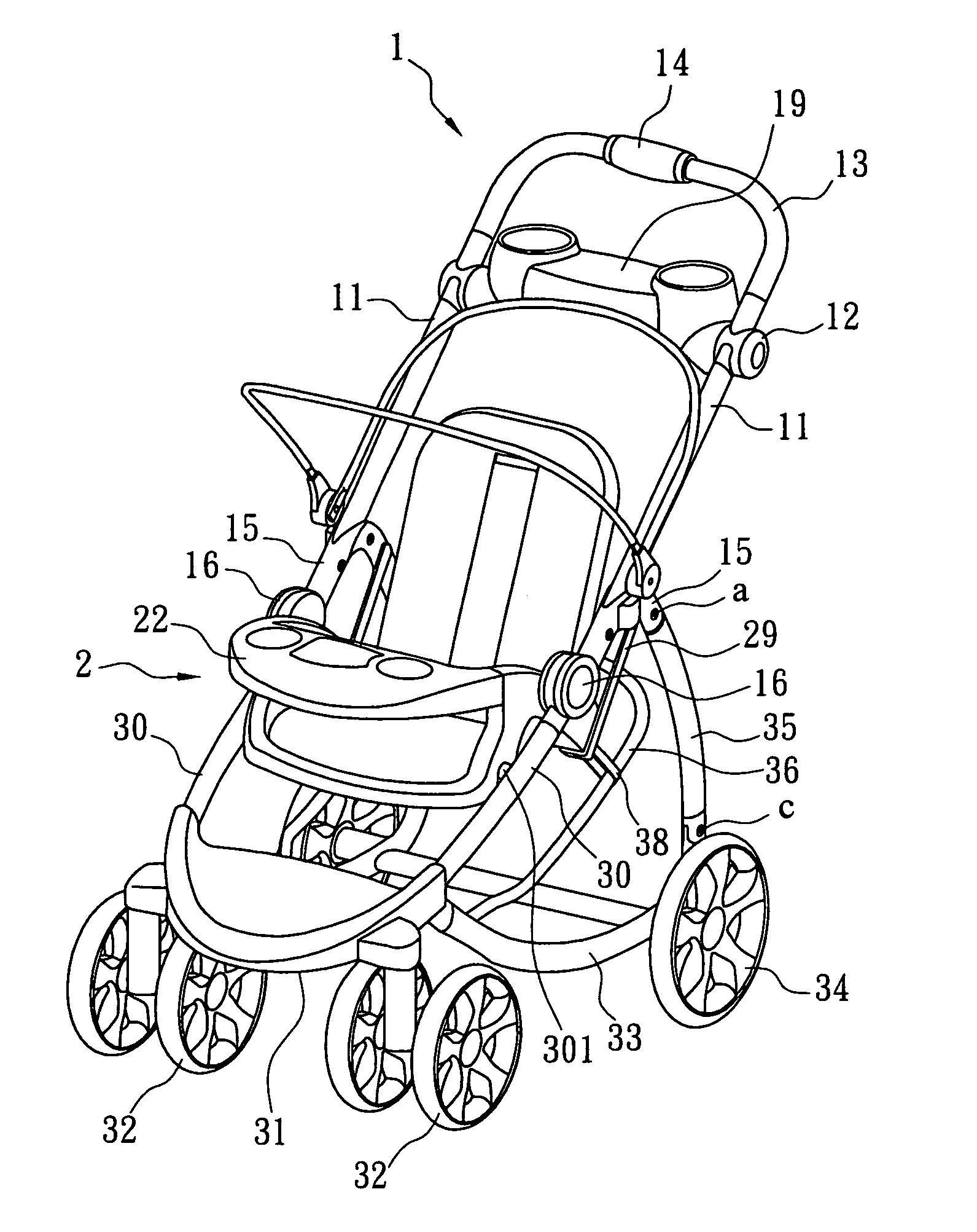 Collapsible stroller