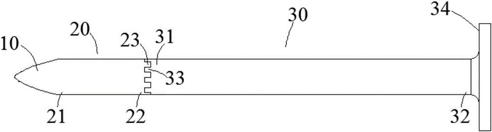 Puncture core rod and puncture device comprising same