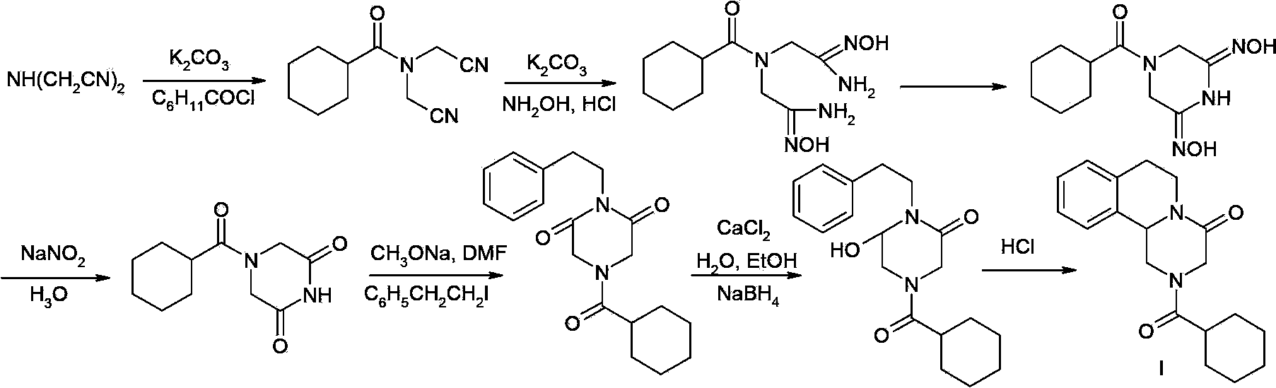 Praziquantel preparation process