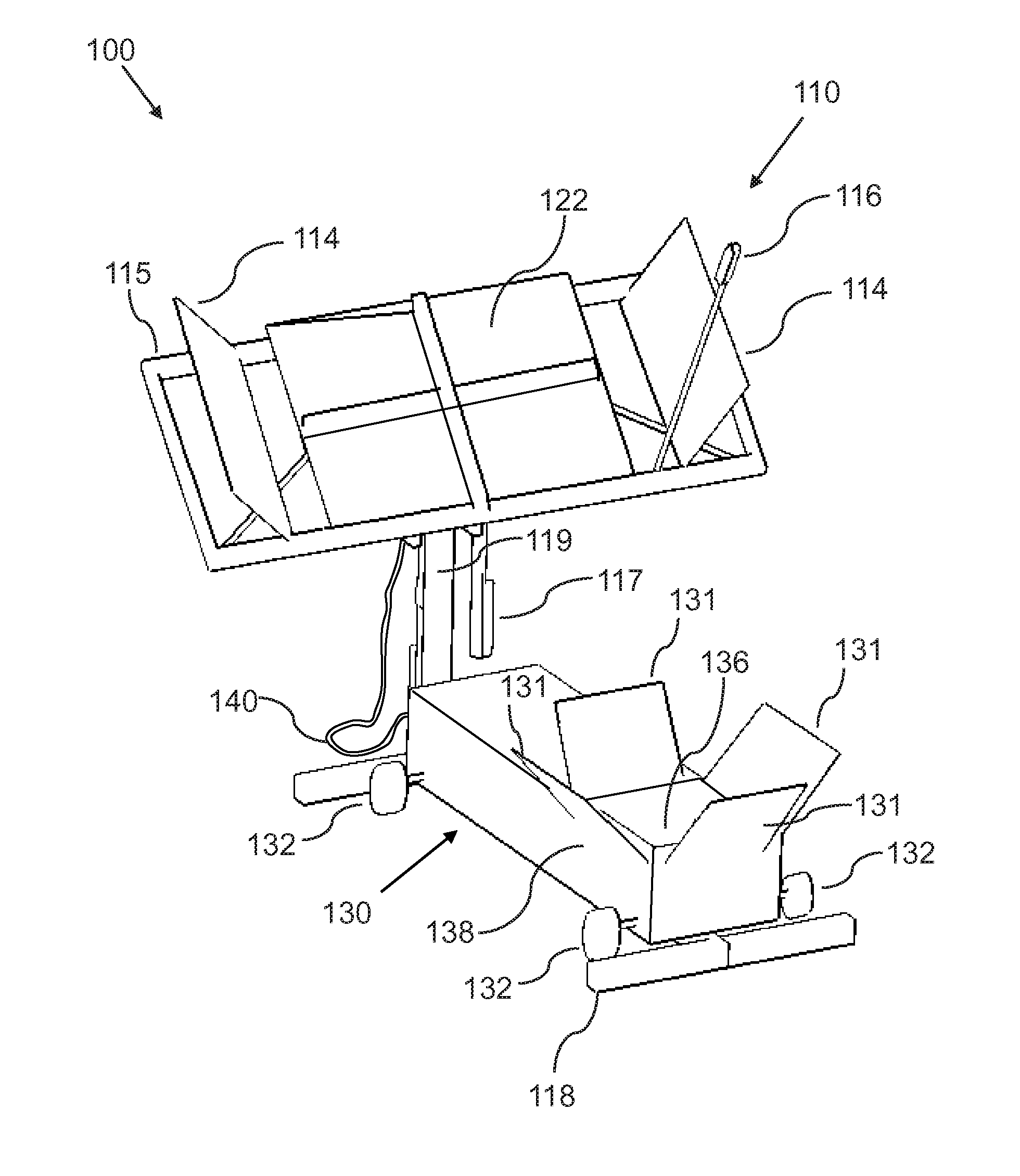 Photovoltaic intensification system using solar tracking concentrators and heat exchangers