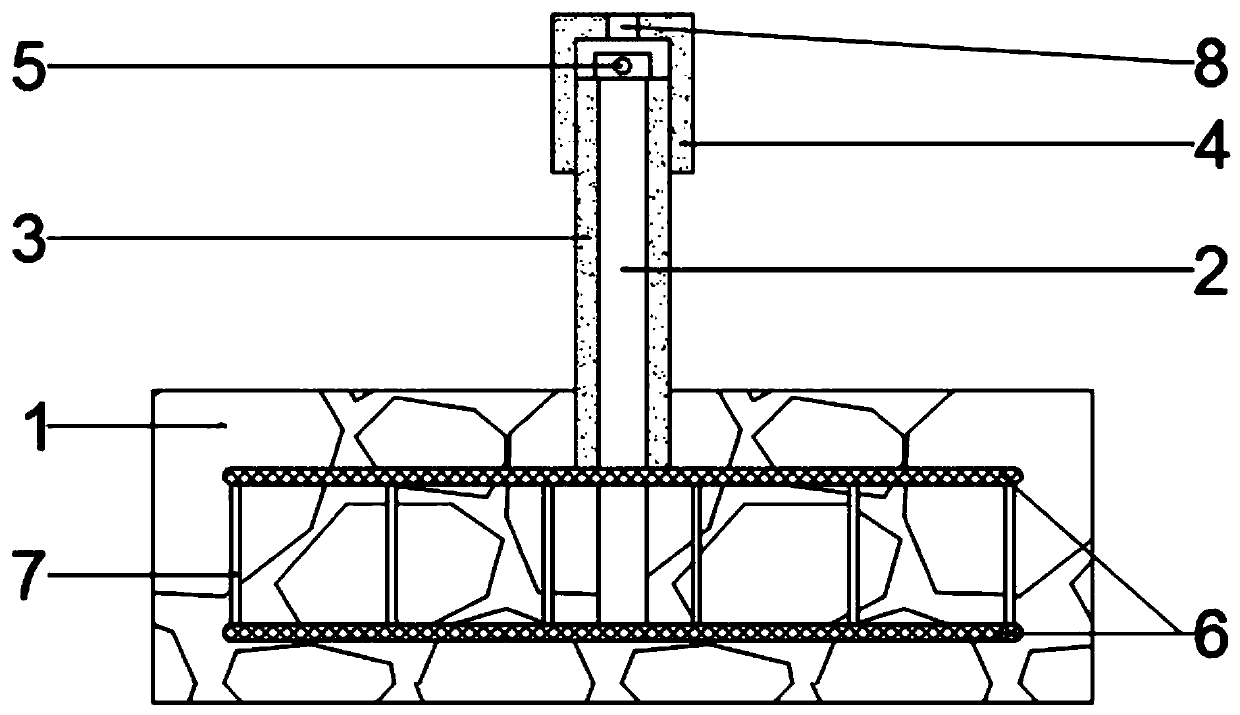 Conductive concrete grounding peg