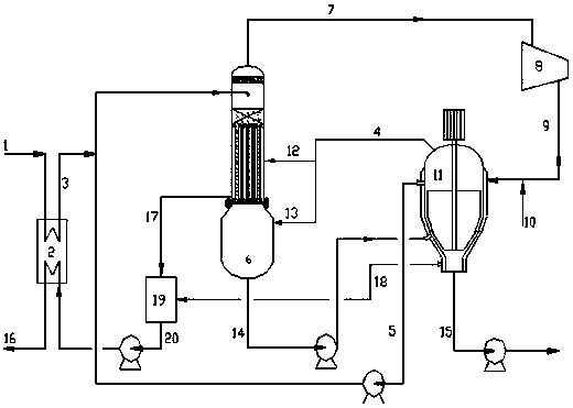 A method and device for treating waste water