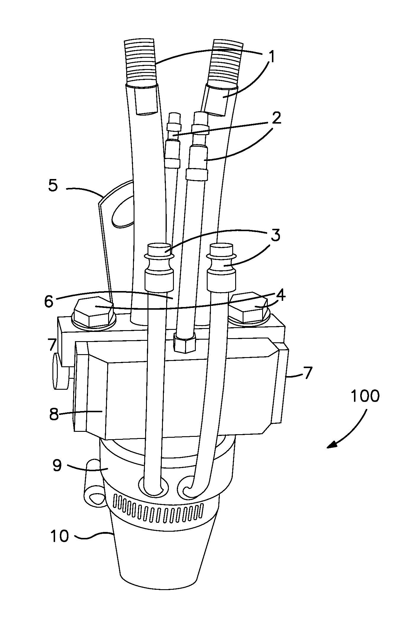 Double wire gmaw welding torch assembly and process