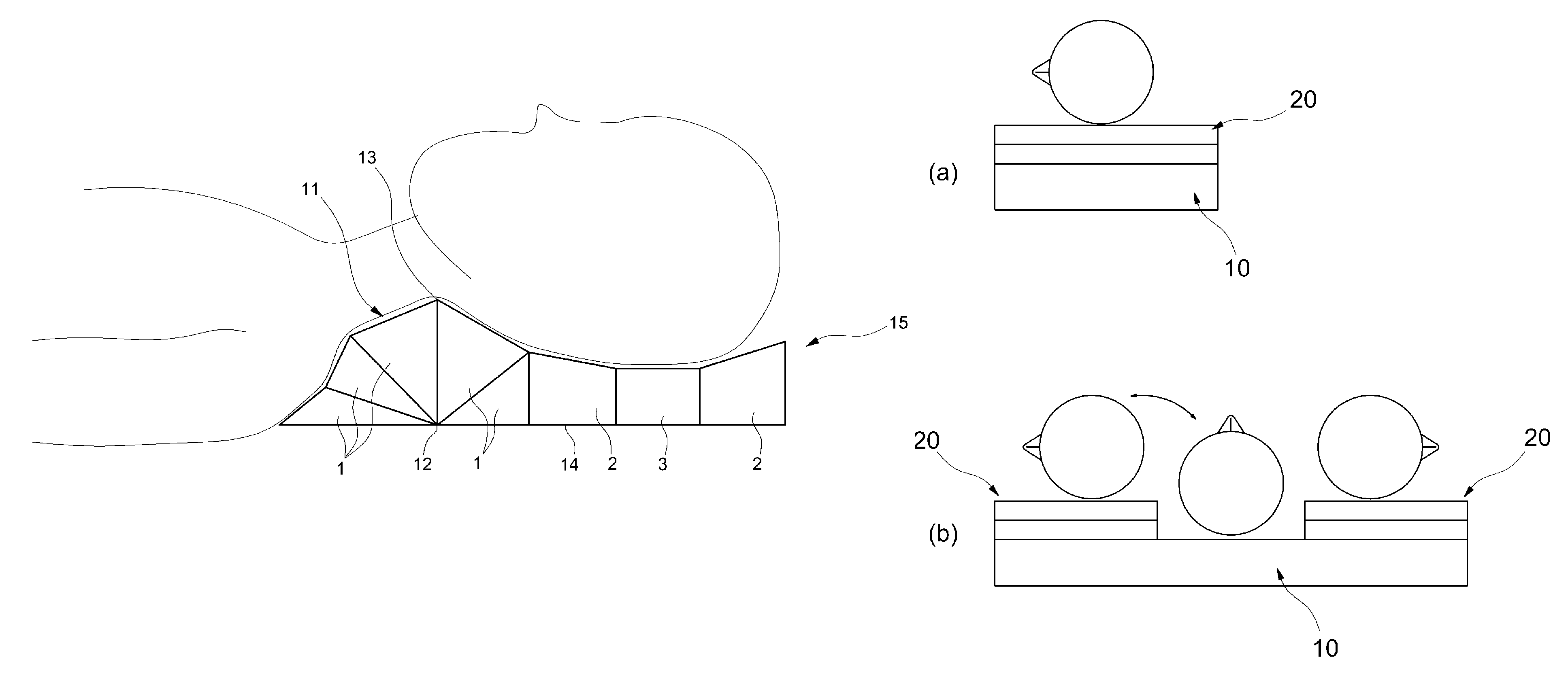 Pillow having a plurality of polygonal units