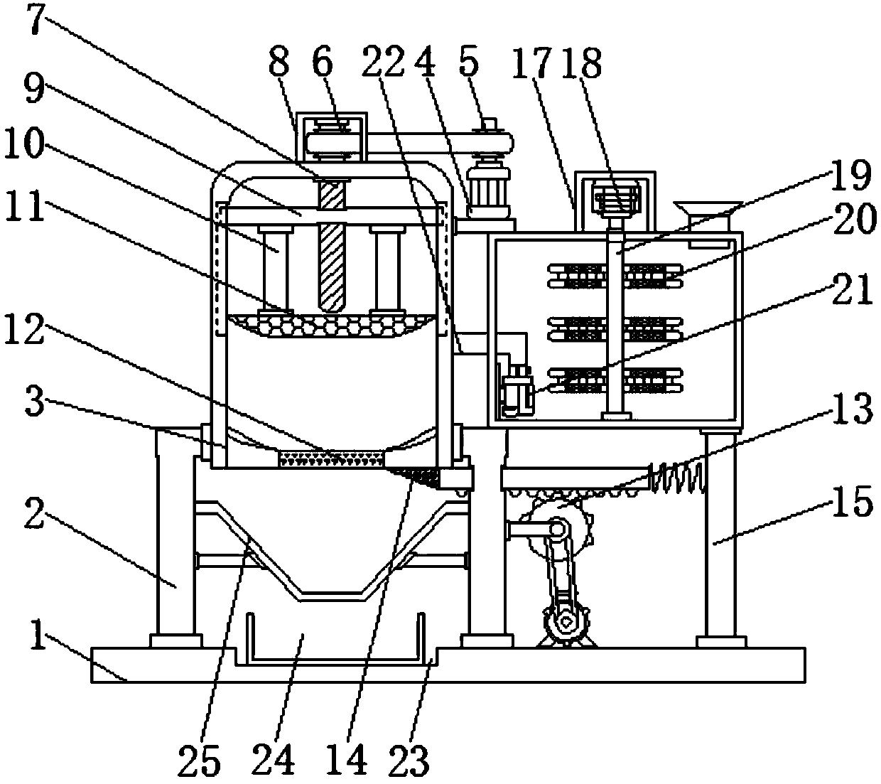 Crop waste utilization feed processing and pelleting device