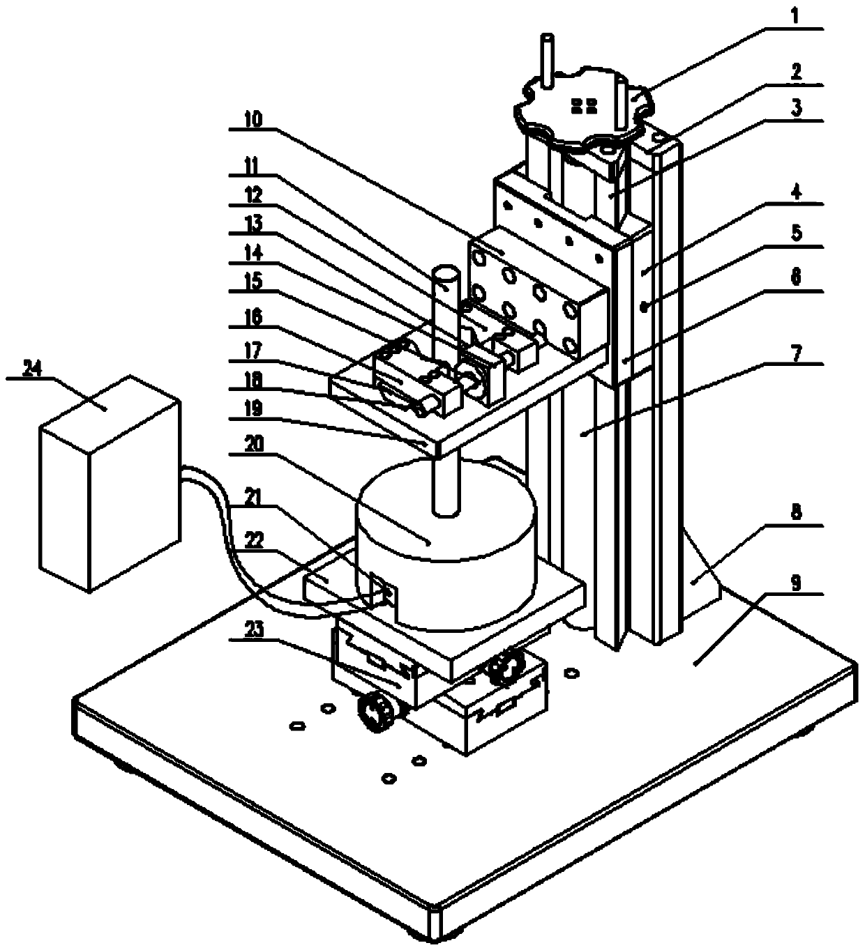 Measuring device for pretightening force of optical lens threaded pressure ring