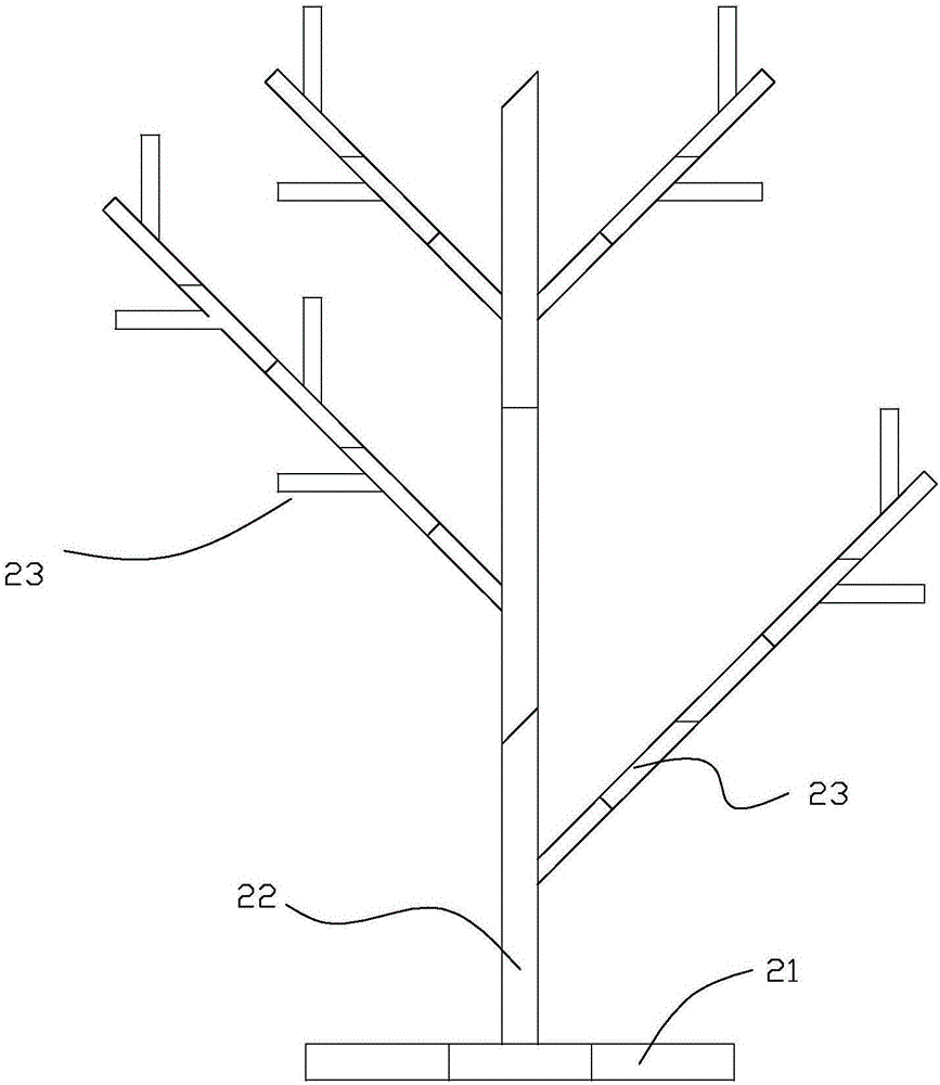 Decorative lamp tree trunk assembled based on plurality of branch segments