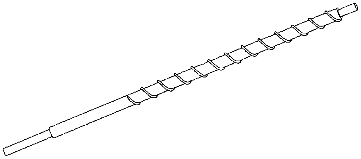 Screw shaft and polished shaft differential conveying posture alignment broccoli secondary cutting device and method