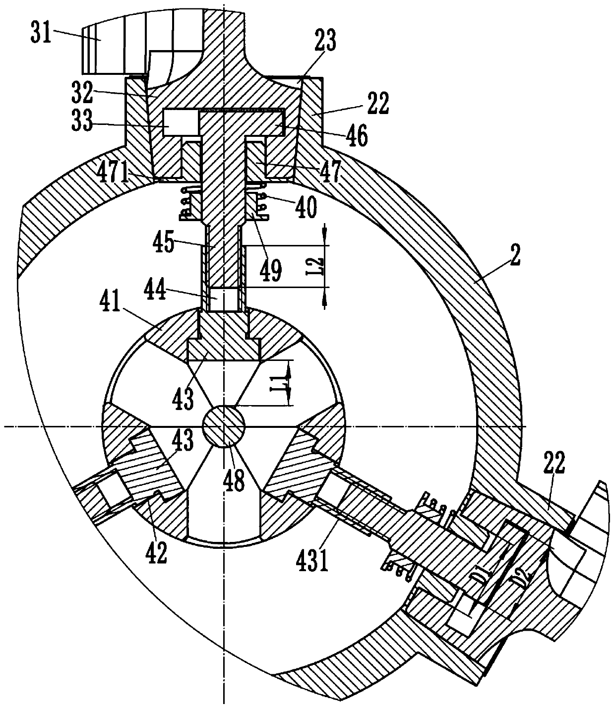 Air volume adjustable draught fan based on fan blade angle adjusting