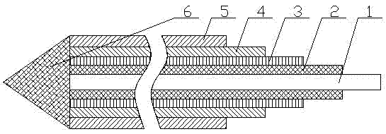 Oil well heating cable heated through flexible skin effect and short circuit