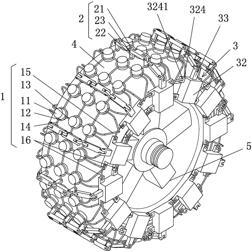 Electric telescopic antiskid chain for wheel