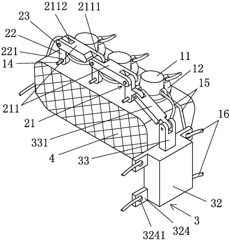 Electric telescopic antiskid chain for wheel