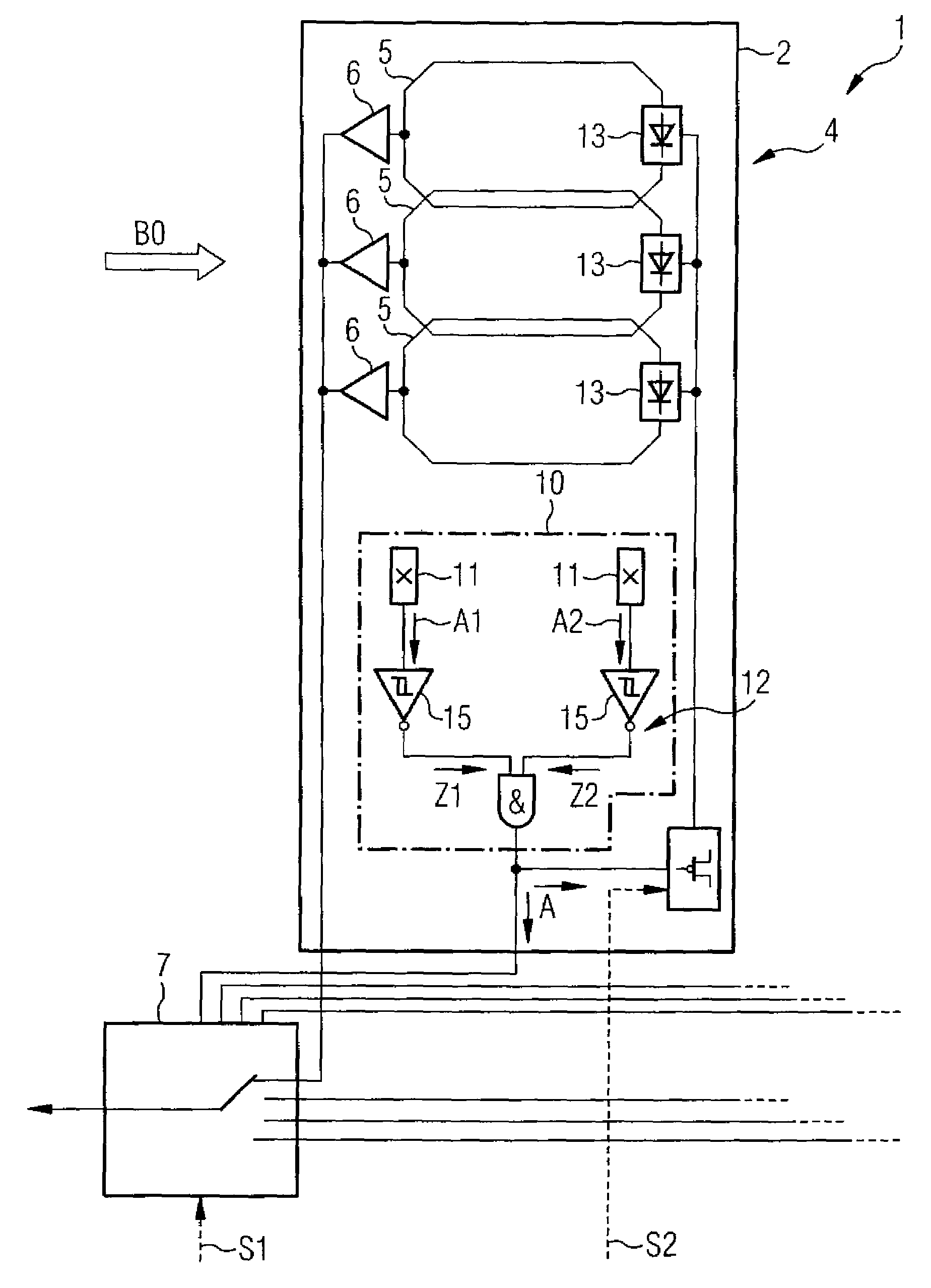 Local coil arrangement with magnetic field sensor and magnetic resonance system with such a local coil arrangement