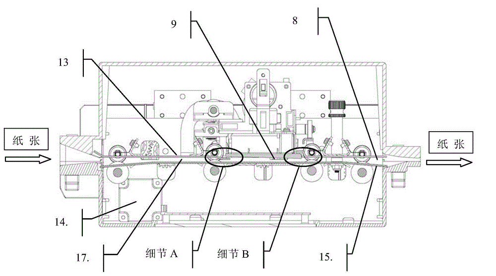 Full-breadth stamping device