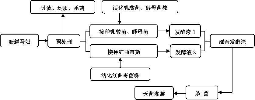 Hypolipidemic mare yogurt prepared by mixed fermentation of mixed bacteria, and preparation method thereof