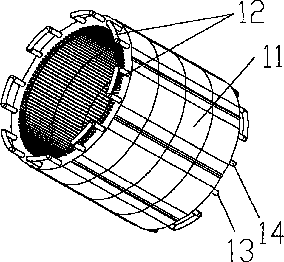 Motor cooling system and motor with same