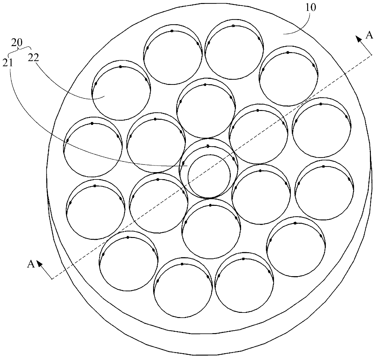 A graphite disc base