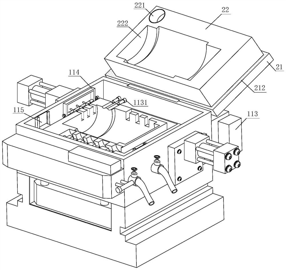 Injection mold with water blowing mechanism