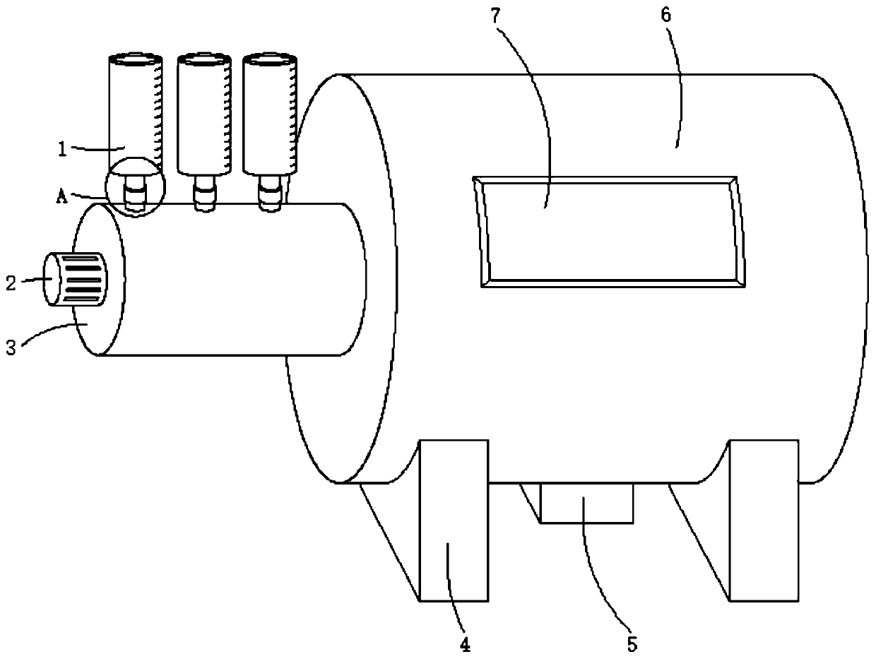 Quantiative mixing device for processing PVA starch granules