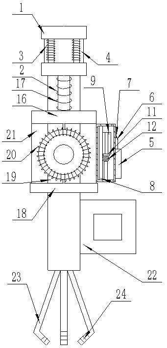 Push-and-pull reinforcing steel bar drawing force-bearing mechanism