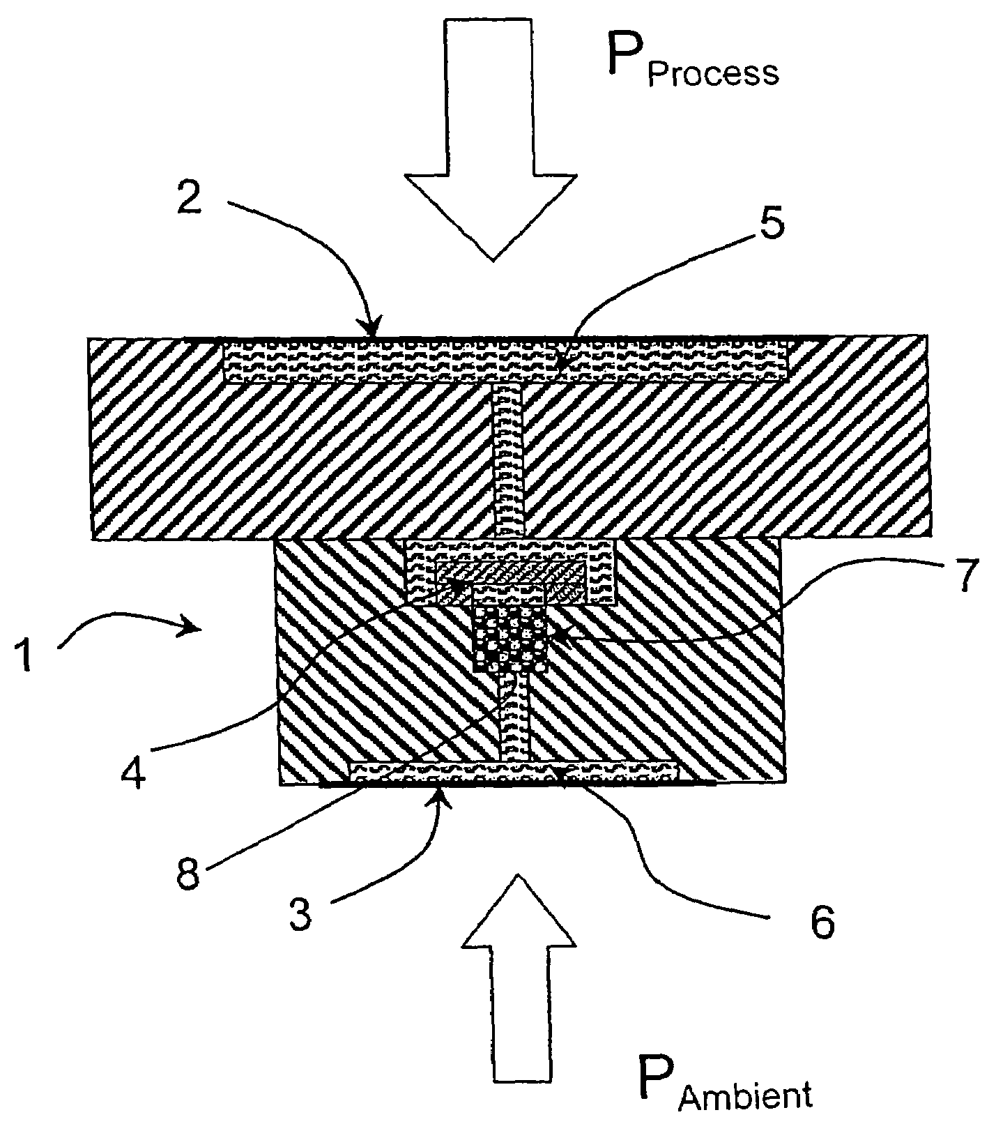 Relative pressure sensor having an atmosphere-side damper