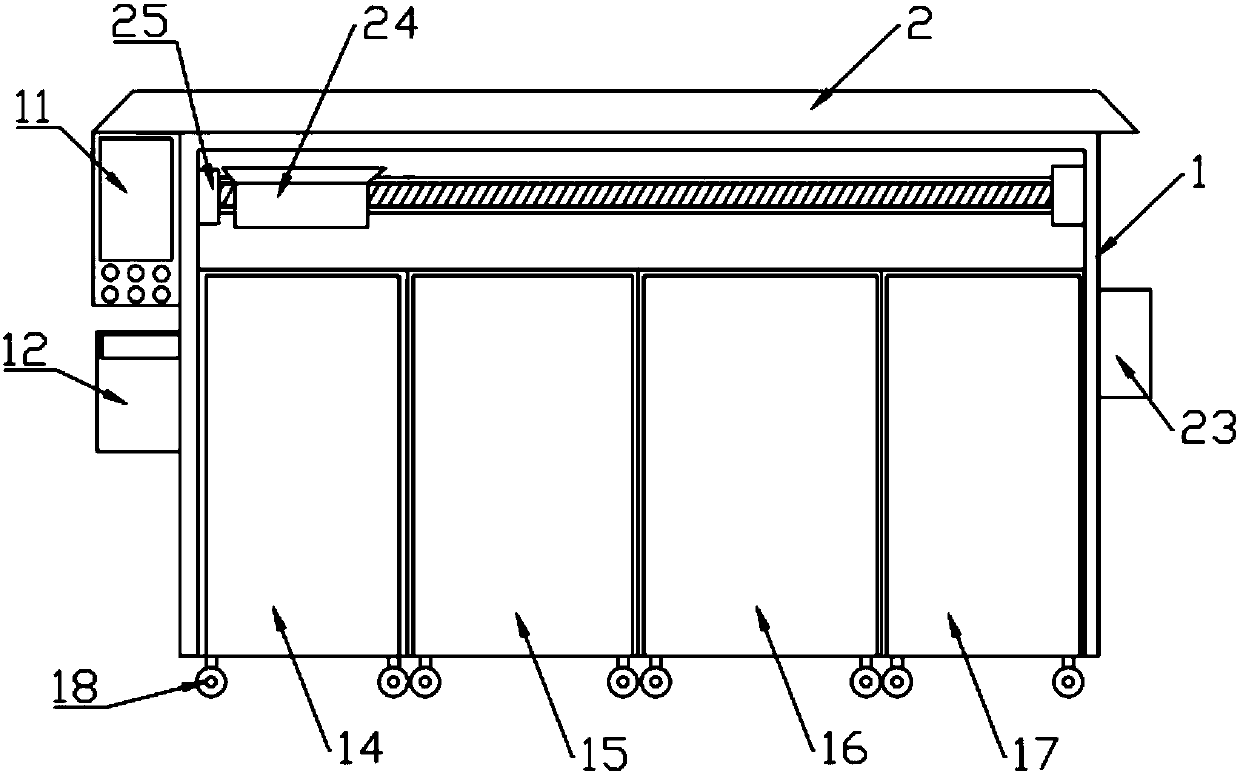 Working method of intelligent garbage can for manipulator rotary garbage throwing