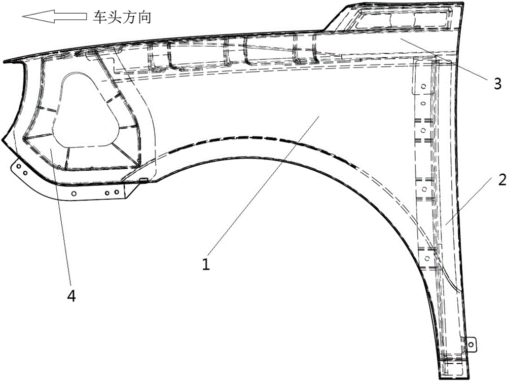 Fender structure for vehicle and assembling method thereof