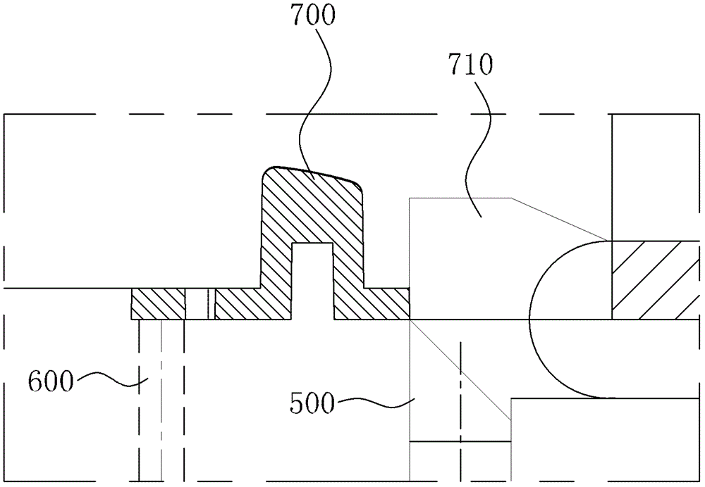 In-mold rubber mouth shearing mechanism