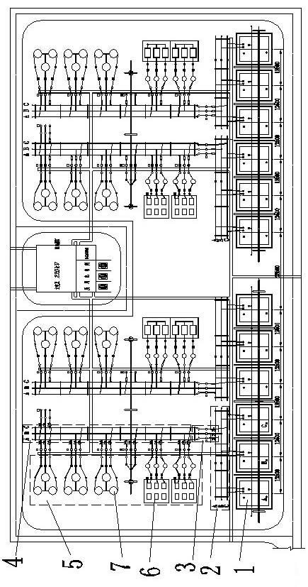 Compact 35kv side structure of 500kv main transformer