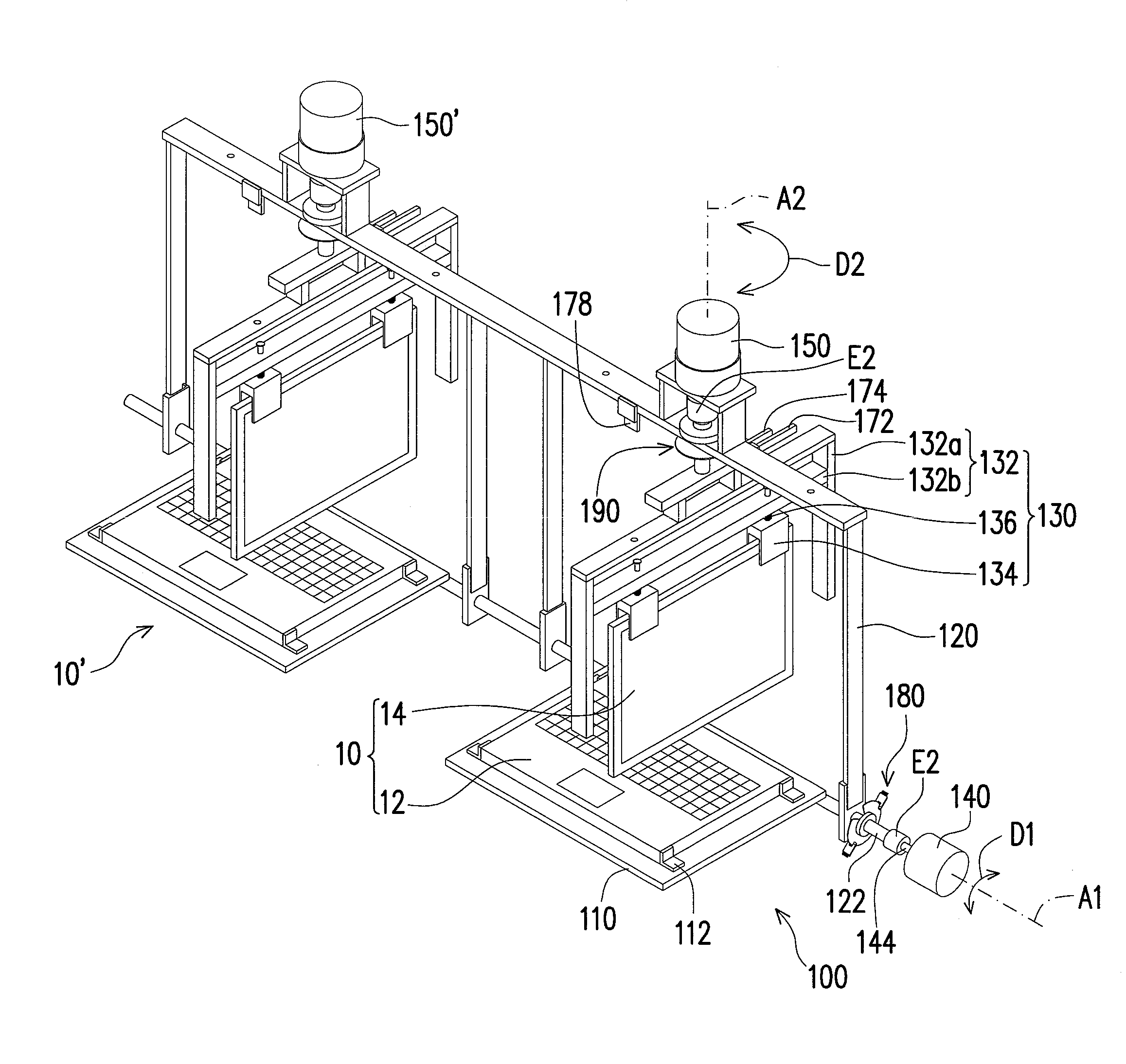 Testing device and limiting switch thereof