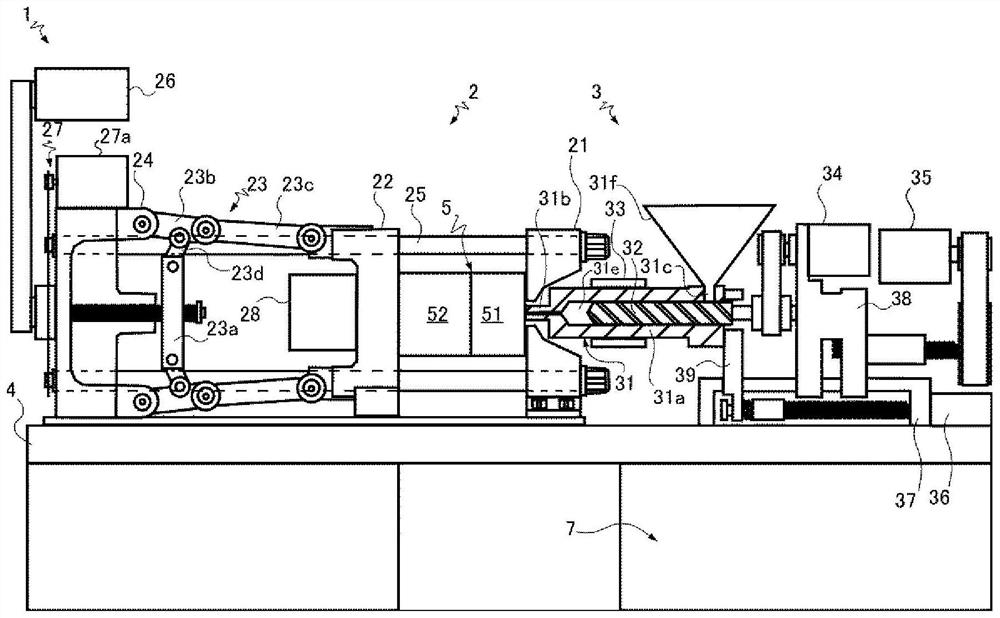 Injection molding machine, control unit, and cooling unit