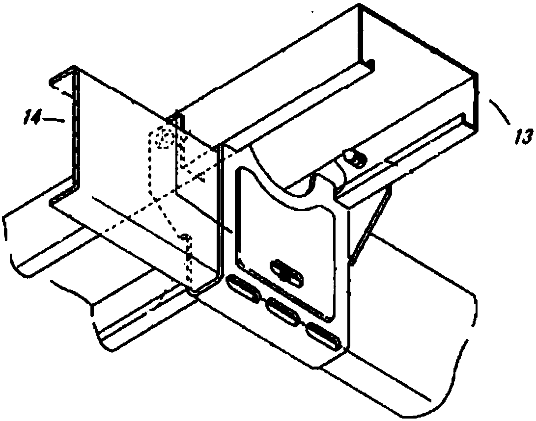 Steel keel connecting piece