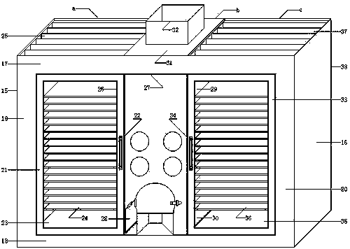 Edible mushroom baking room with gas exchange function and manufacture method