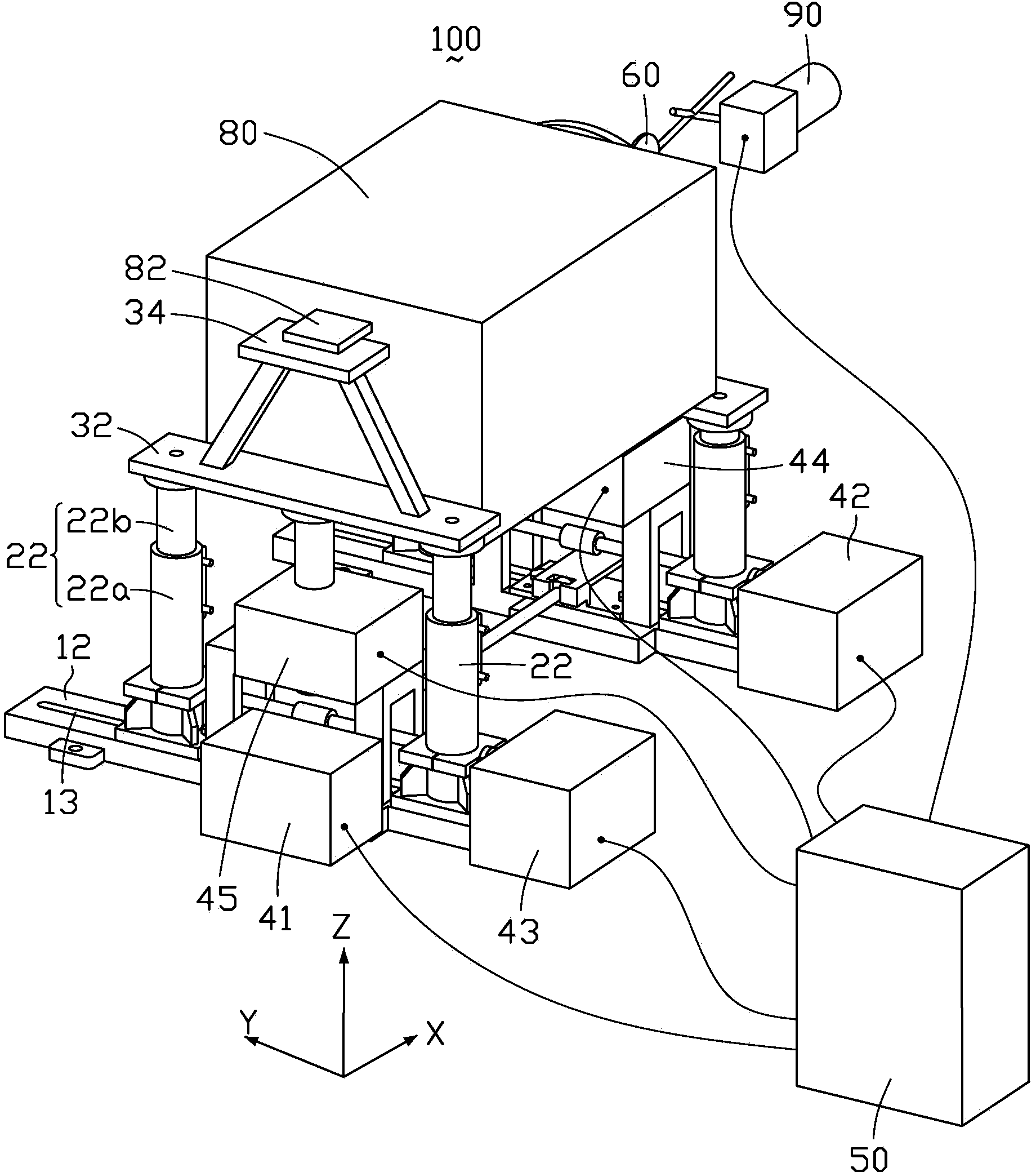 Engine test stand device