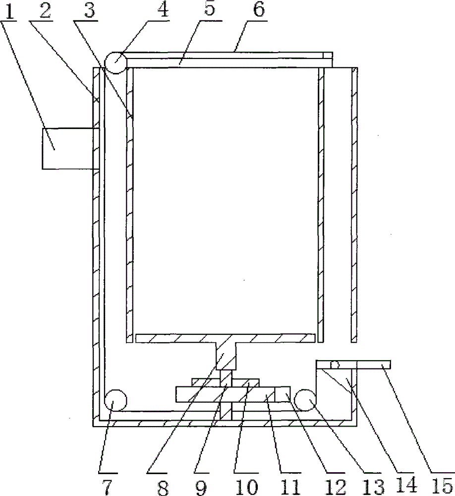 Foot-operated type automatic opening-tightening chip collector