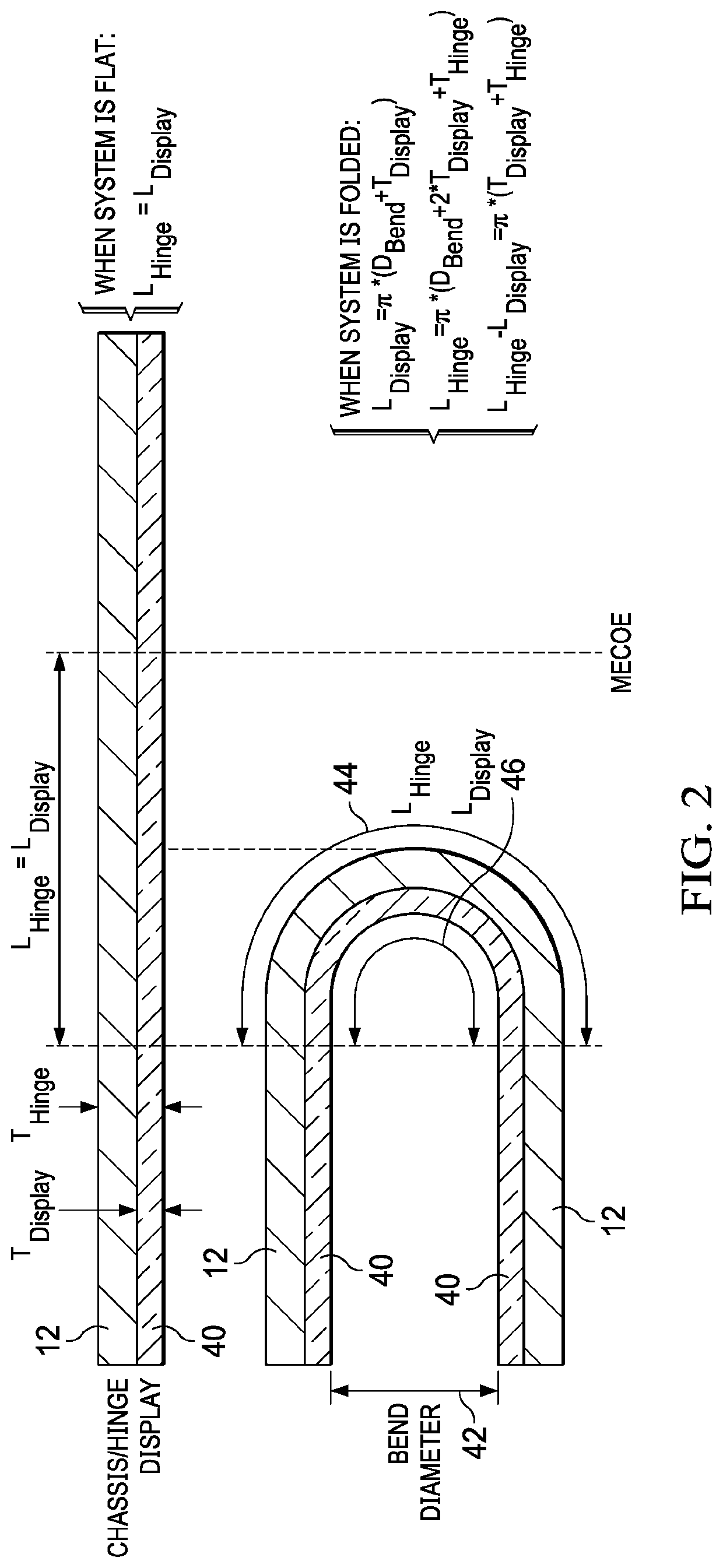 Multi-axis hinge translation to adjust housing position relative to flexible display position