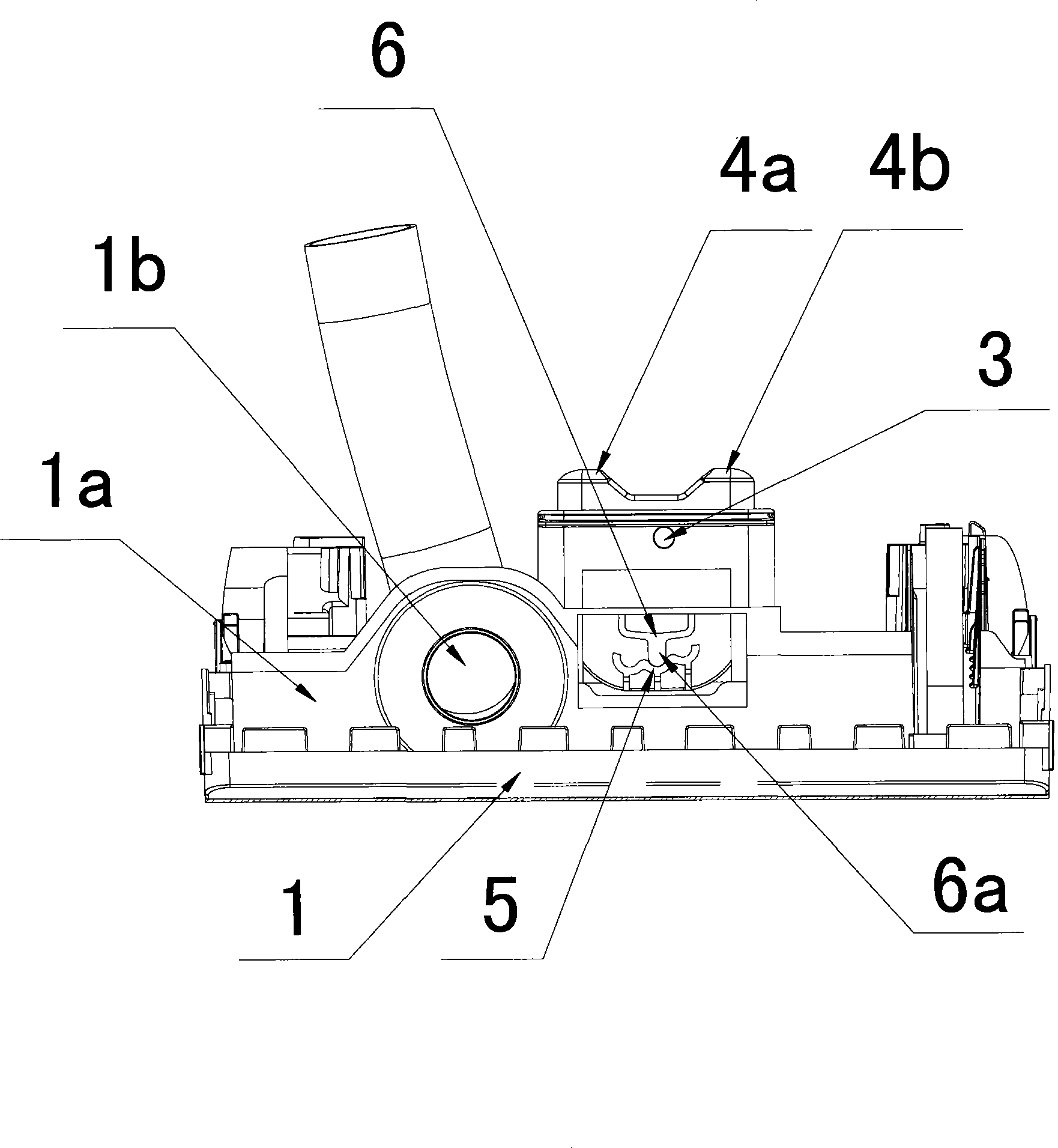 Liftable floor brush of dust aspirator