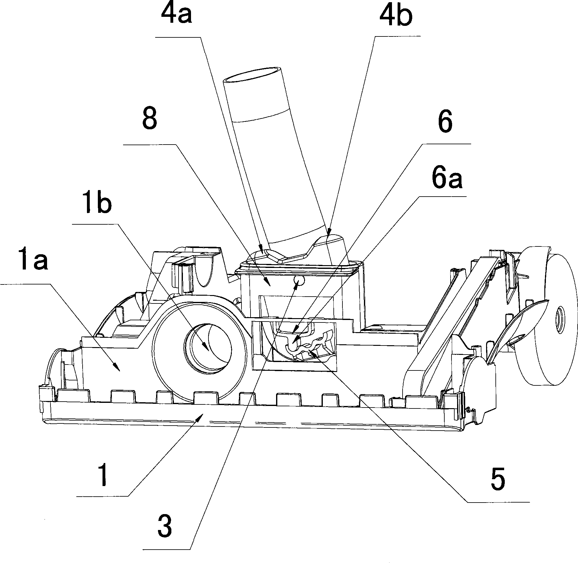 Liftable floor brush of dust aspirator