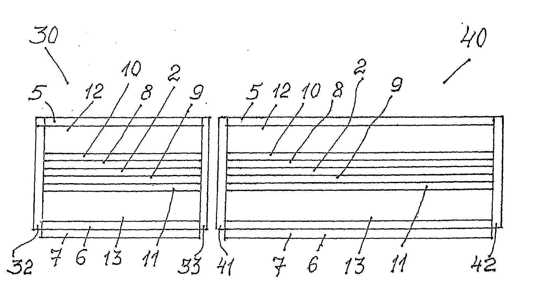 Heterostructure, injector laser, semiconductor amplifying element and a semiconductor optical amplifier a final stage