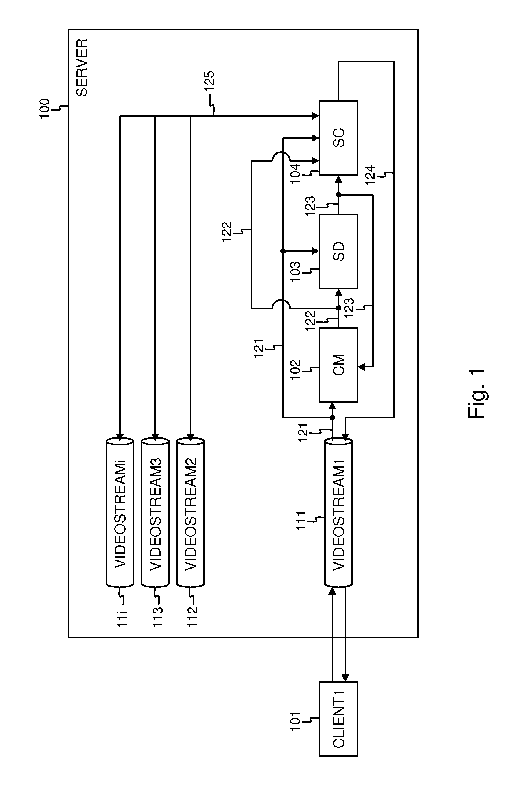 A videoconferencing server with camera shake detection