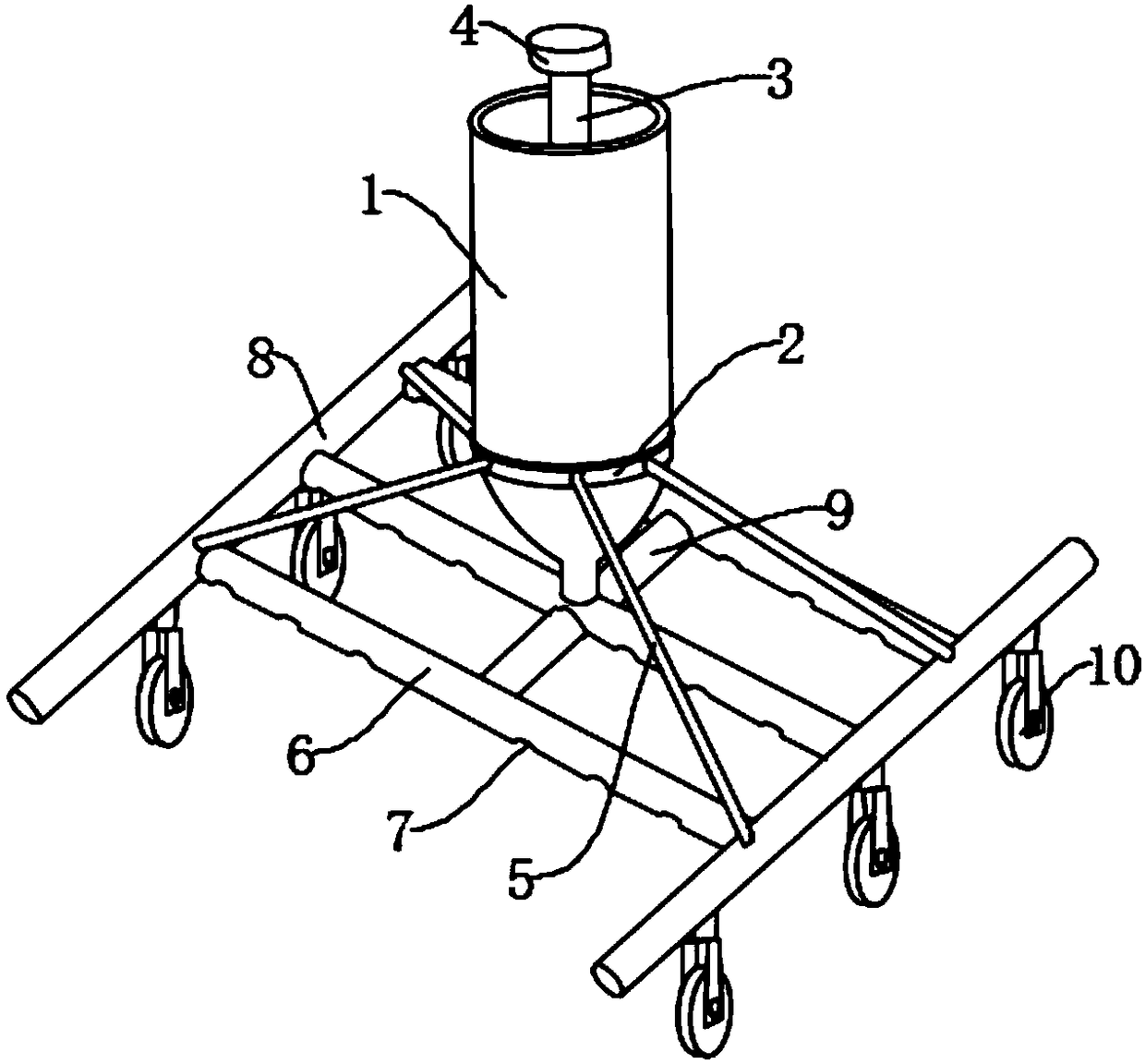 Drop irrigation device for blueberry planting