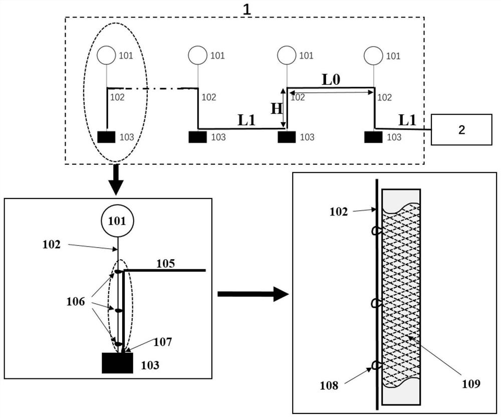 Long-distance advanced anti-submarine early warning array and system based on distributed optical fiber acoustic wave sensing